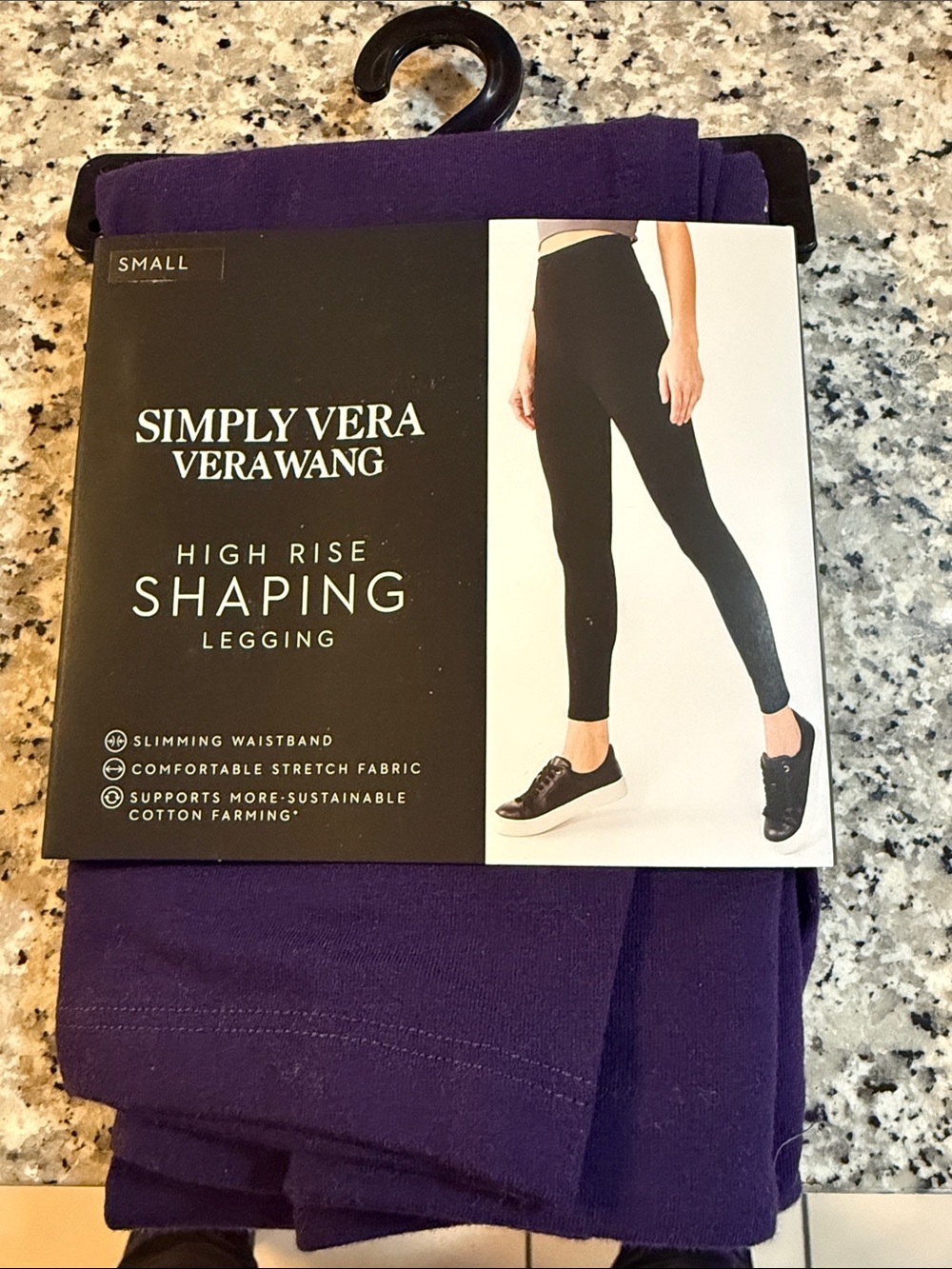 Simply Vera Vera Wang Deep Purple High-Rise Shaping Leggings